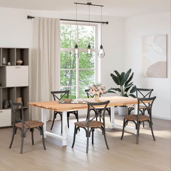 Matbordsben vita 2 st 90x(72-73) cm stål
