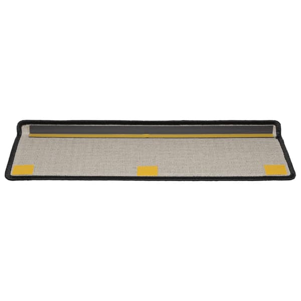 Trappmattor 10 st 65x21x4 cm svarta rektangulära kanter