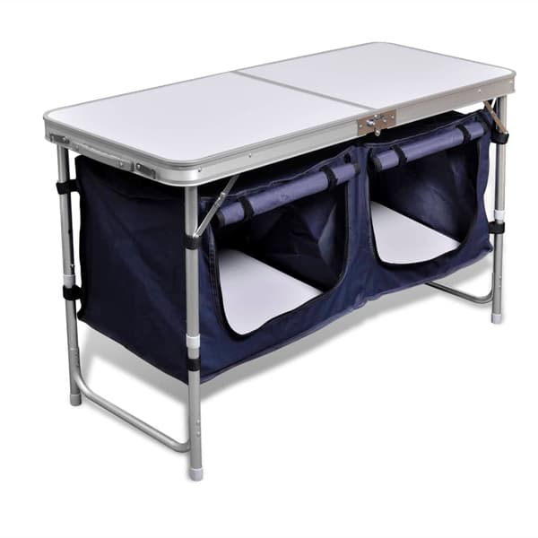 Hopfällbart campingskåp i Aluminium