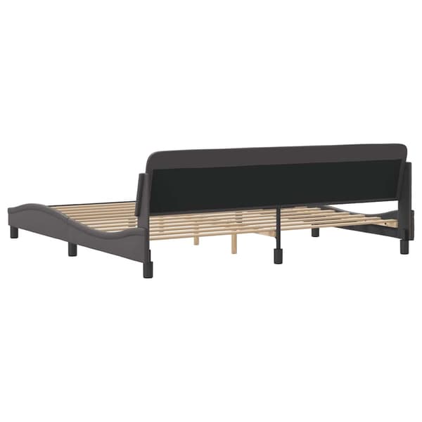 Bed Frame "Dover" Grey 200x200 cm Faux Leather
