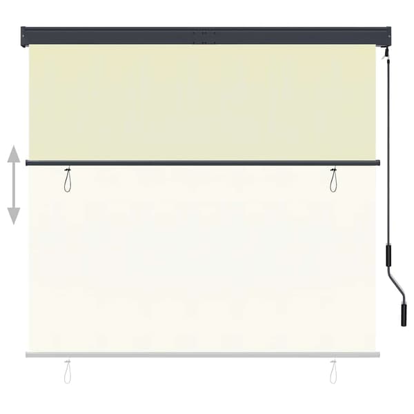 Rullgardin utomhus 160x250 cm gräddvit