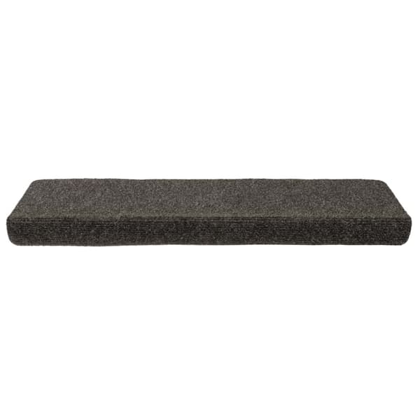 Trappmattor självhäftande 15 st 65x21x4 cm antracit rektangulär kant