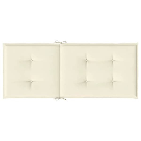Stolsdynor 4 st gräddvit 120x50x2 cm tyg