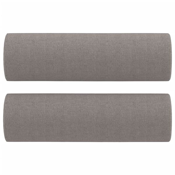 3-sitssoffa med prydnadskuddar taupe 180 cm tyg