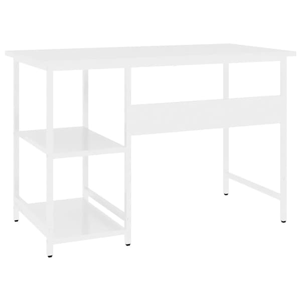 Datorbord vit 105x50x72 cm MDF och metall