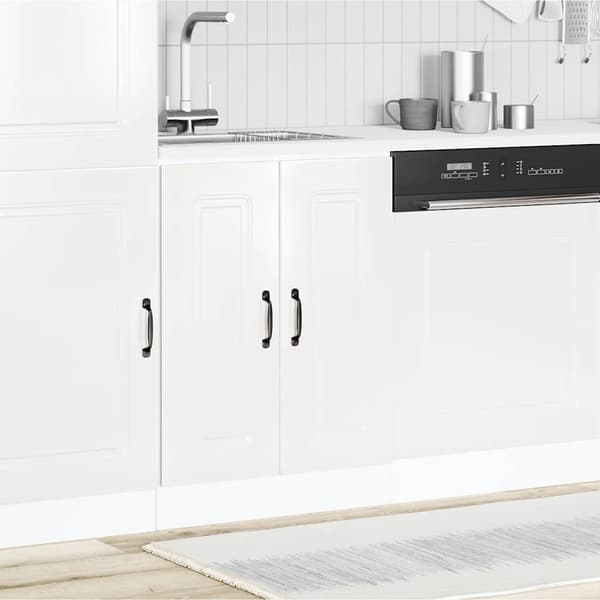 Diskbänk underskåp högglans vit 60x46x81,5 cm konstruerat trä