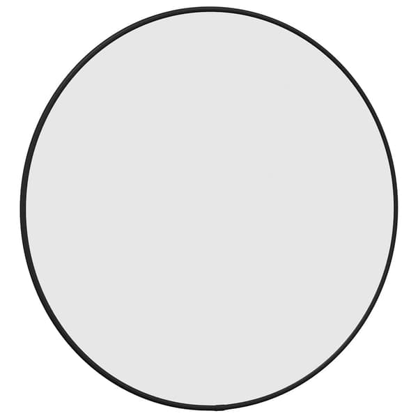 Väggspegel svart Ø 50 cm rund
