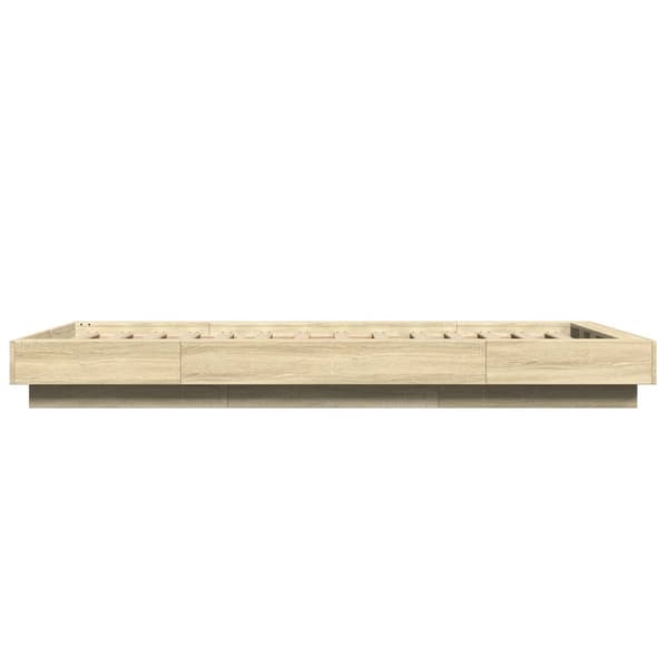 Sängram sonoma-ek 90x190 cm konstruerad trä