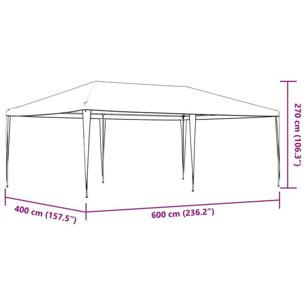 Partytält 4x6 m blå