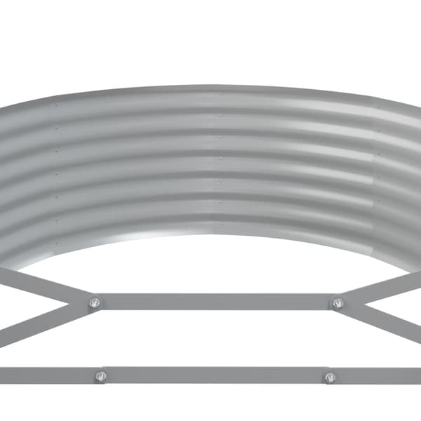 Odlingslåda galvaniserat stål 322x100x36 cm silver