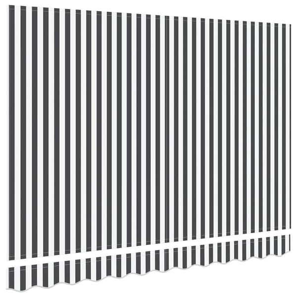 Markisväv Antracit och vitt 3,5 x 2 m Polyester