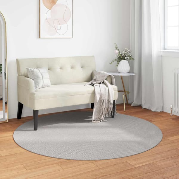 Inomhusmatta LUGO Krämfärgad och grå Ø 160 CM Polyester