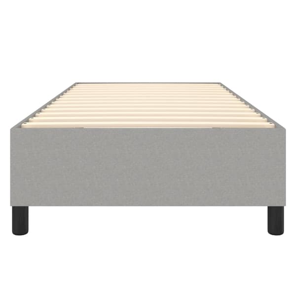 Boxspring-sängram ljusgrå 90x190 cm tyg