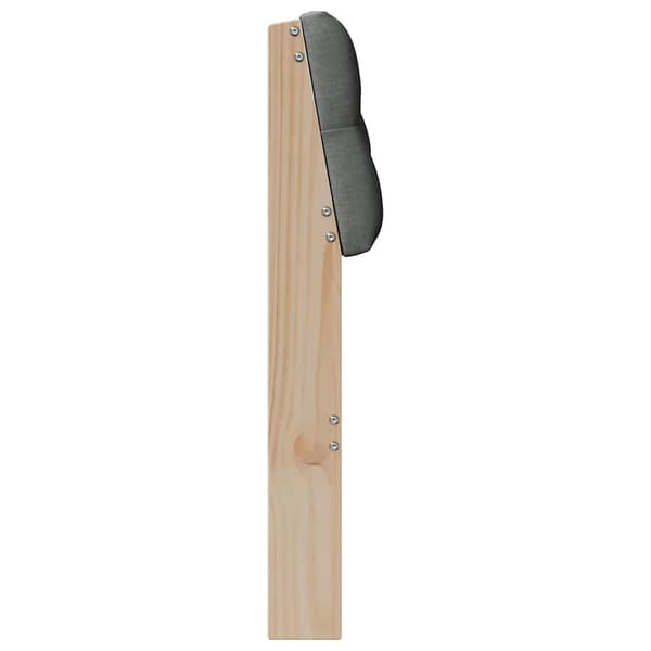 Klädd sänggavel Mörkgrå 80 cm Massiv furu