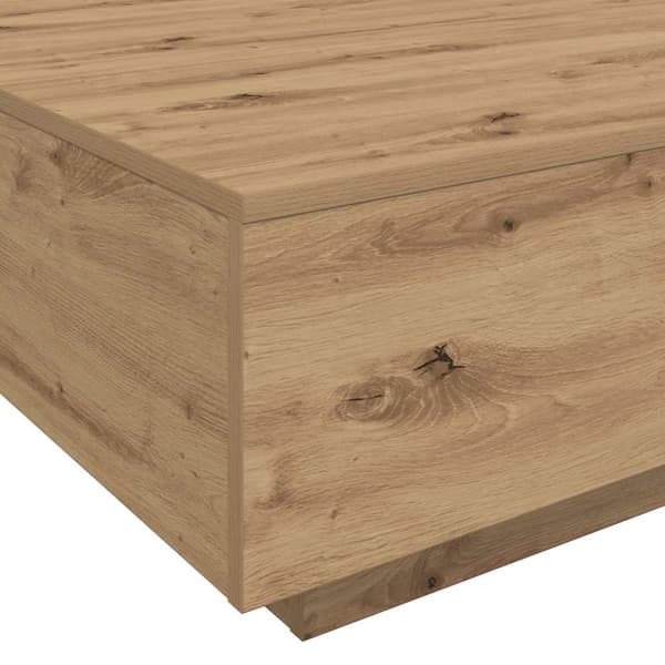 Artisan-ek 55 x 55 x 31 cm Konstruerat trä