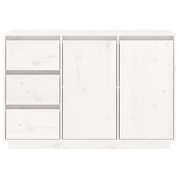 Skänk vit 111x34x75 cm massiv furu