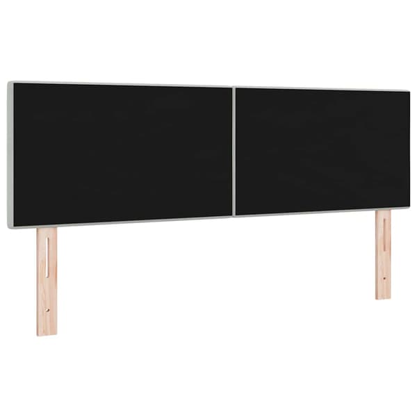 Huvudgavel Ljusgrå 160 cm Sammet