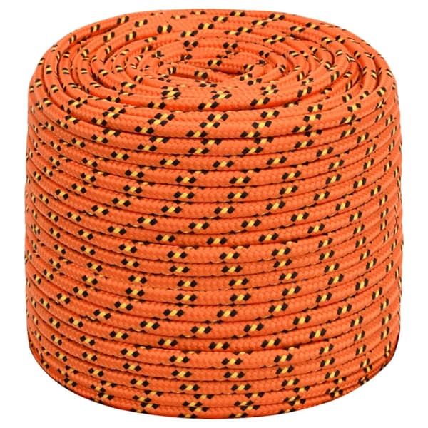 Båtlina orange 8 mm 100 m polypropylen