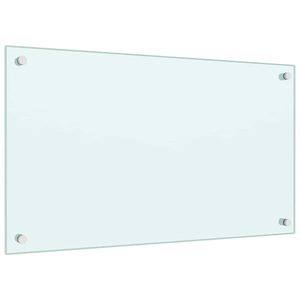 Stänkskydd 2 st vit 70x40 cm härdat glas