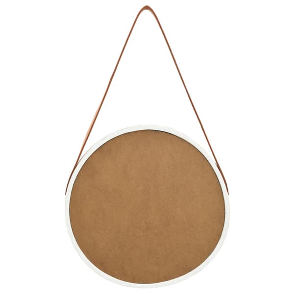 Väggspegel med rem 40 cm vit