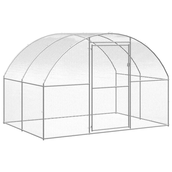 Hönsbur för utomhusbruk 3x16x2 m galvaniserat stål