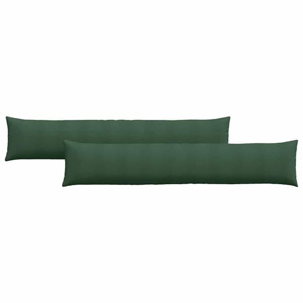 Sofakuddar 2 pcs Mörkgrön 200 x 40 cm Kordread tyg