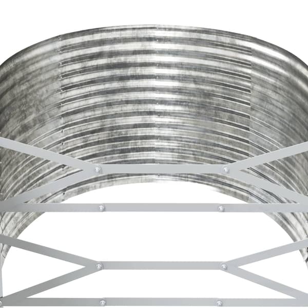 Odlingslåda silver 554x100x68 cm pulverlackerat stål
