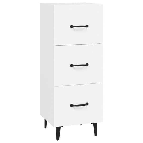 Skänk vit 34,5x34x90 cm konstruerat trä