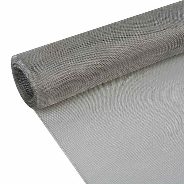 Insektsnät rostfritt stål 100x1000 cm silver