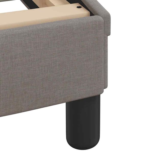 Bed Frame "Dover" Taupe 140x200 cm Fabric