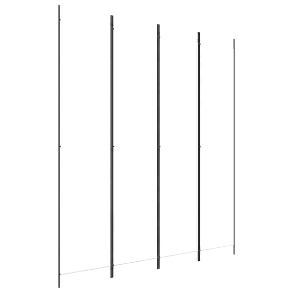 Rumsavdelare 4 paneler vit 200x220 cm tyg