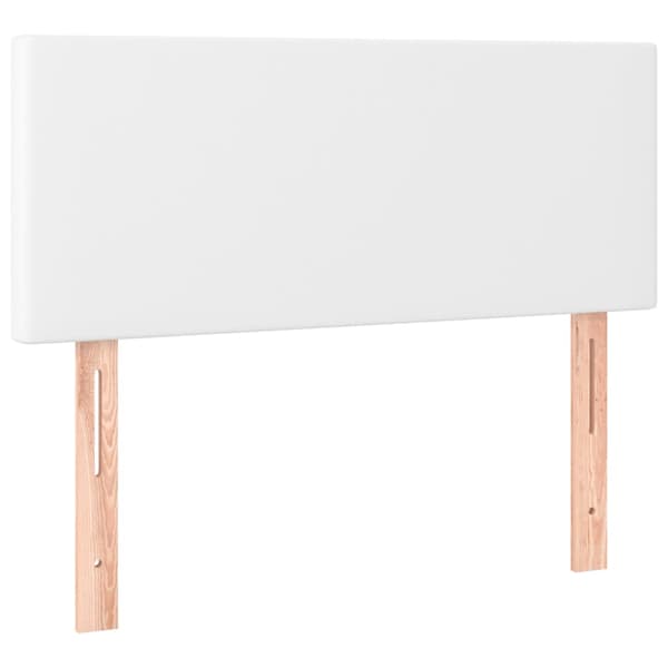 Ramsäng med madrass vit 100x200 cm konstläder