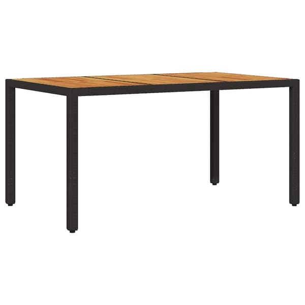 Trädgårdsmöbelset 5 pcs Svart konstrotting
