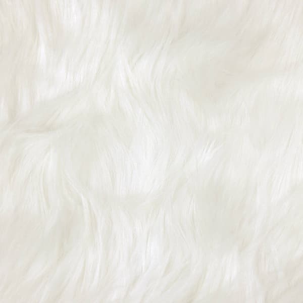 Fuskfäll matta TAFALLA Vit 120 x 120 cm Polyester