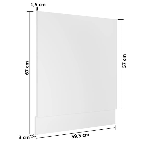 Front för diskmaskin “Lyon” vit 59,5x3x67 cm konstruerat trä