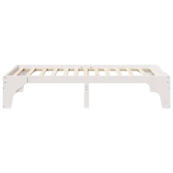 Sängram Vit 75 x 190 cm Massiv furu