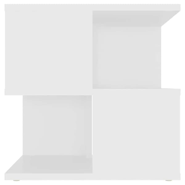 Sidobord vit 40x40x40 cm konstruerat trä