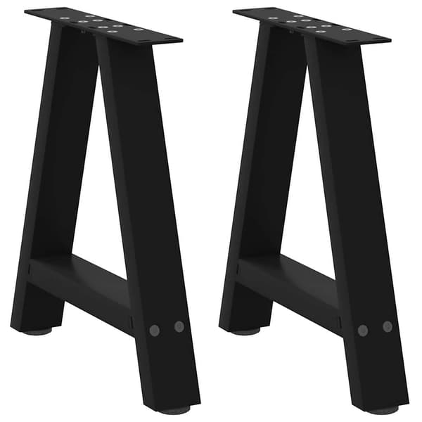 Soffbordsben A-formade 2 st svarta 50x(42-43) cm stål