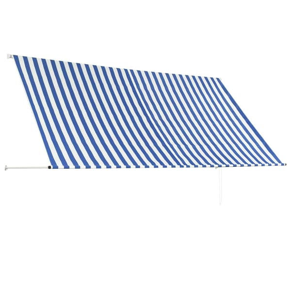 Markis 300x150 cm blå och vit