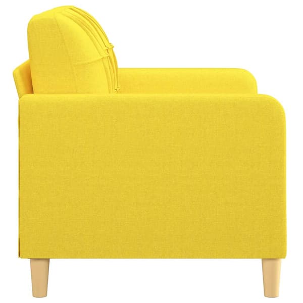 2-sitssoffa ljusggul 120 cm tyg