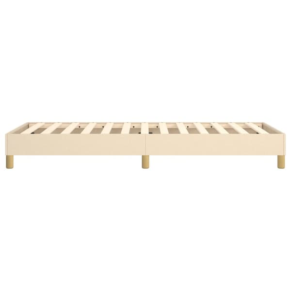 Boxspring-sängram cremefärgad 80x200 cm tyg