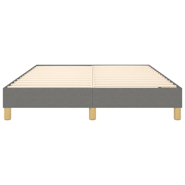 Boxspring-sängram mörkgrå 140x190 cm tyg