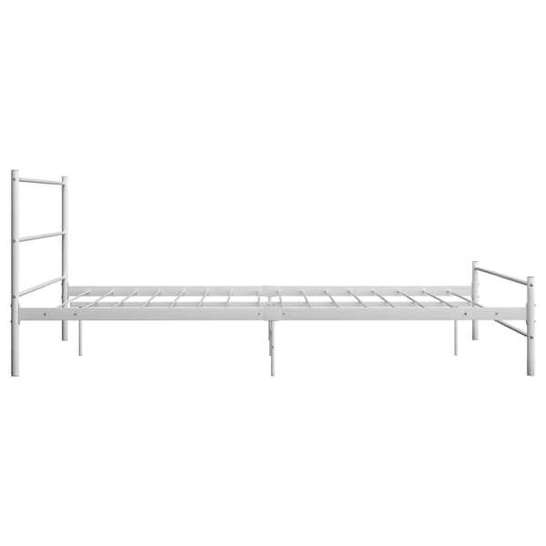 Sängram utan madrass vit metall 140x200 cm