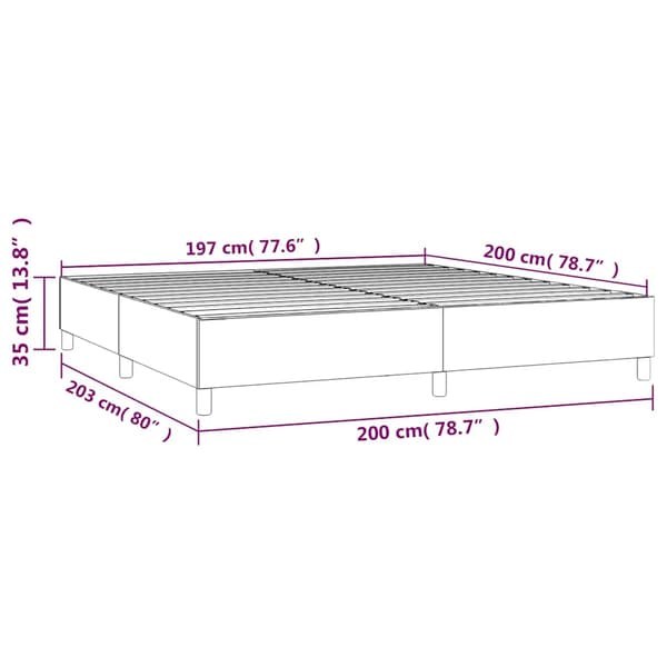 Boxspring-sängram mörkblå 200x200 cm sammet