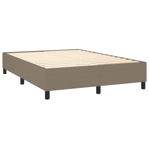 Boxspring-sängram taupe 140x200 cm tyg