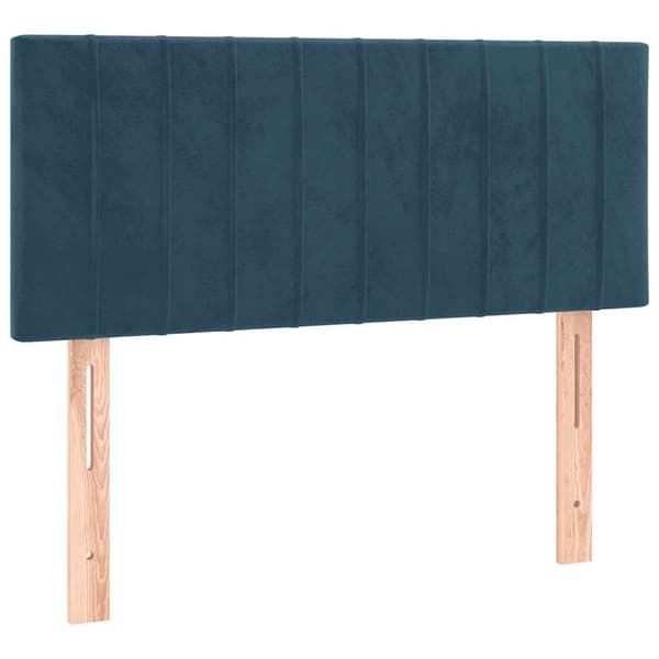 Sänggavel blå 100 x 5 x 78/88 cm sammet