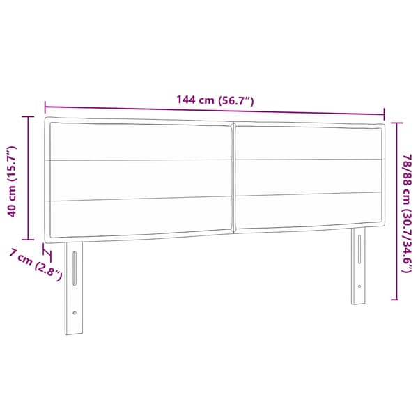 Huvudgavel Kräm 144 cm tyg