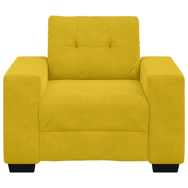 Soffstol gul 100x78x80 cm sammet