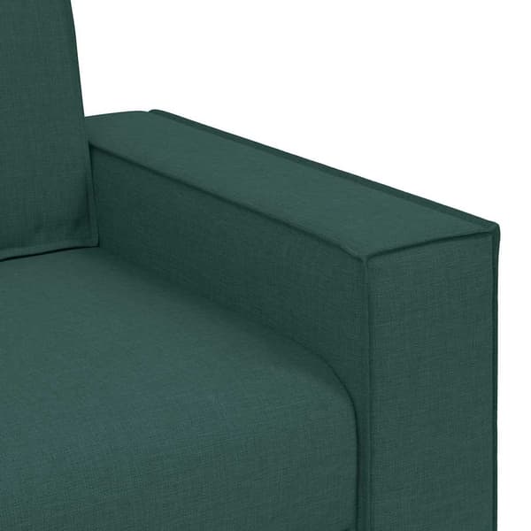 3-Sits soffa Mörkgrön 220 cm tyg