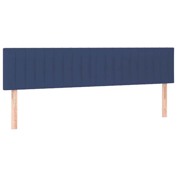 Ramsäng med madrass blå 180x200 cm tyg